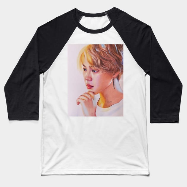 Jimin Baseball T-Shirt by ari-arts